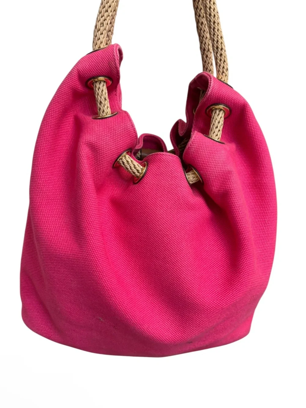 Michael kors pink large oversize canvas beach bag